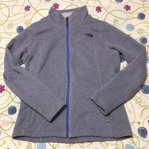 Purple North Face full zip fleece jacket